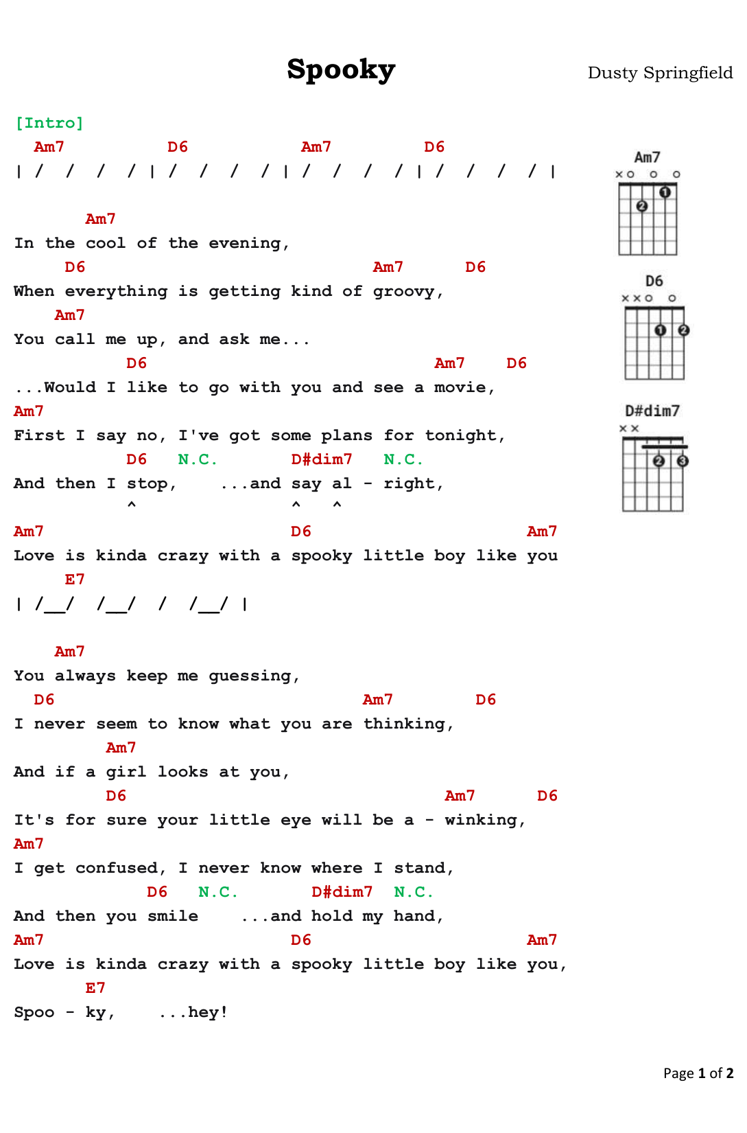 Chart page