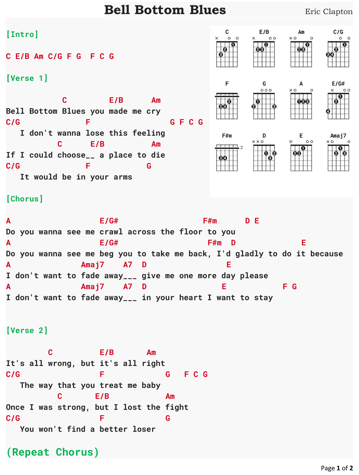 Chart page