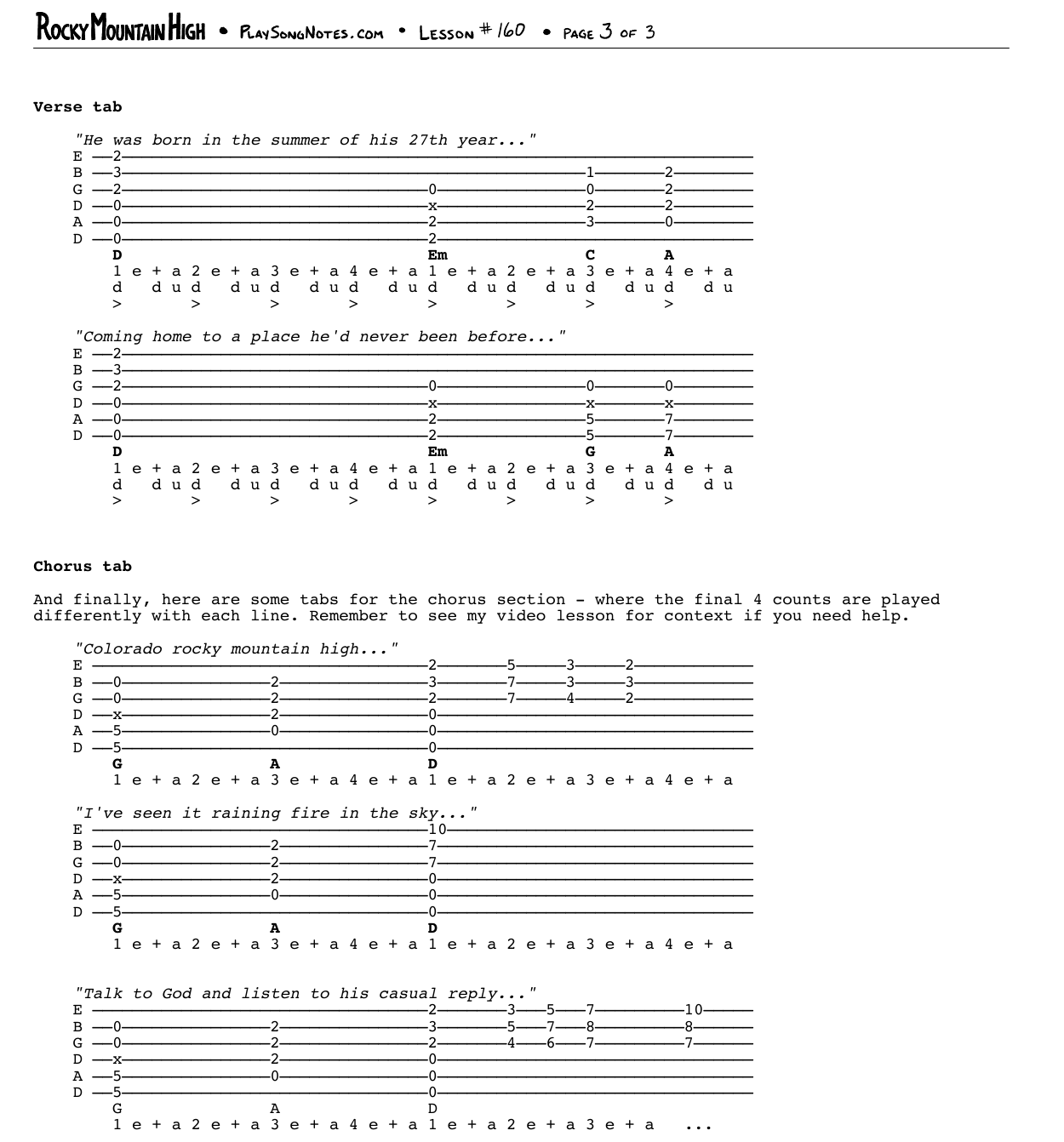 Chart page