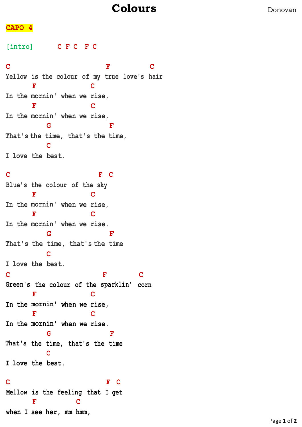 Chart page